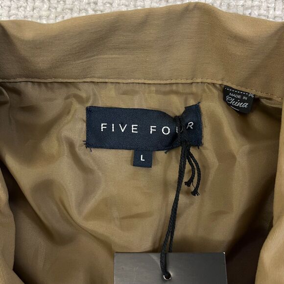 Five Four Club Remy Jacket Men's L Brown Tan Cargo Pocket Utility Snap Button - Picture 5 of 9